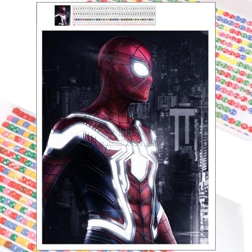 Diamond Painting Marvel Spiderman Iron Armor Cartoon 5D Art DIY Rhinestone Hobby Mosaic Full Square Round Drill Mural Home Decor