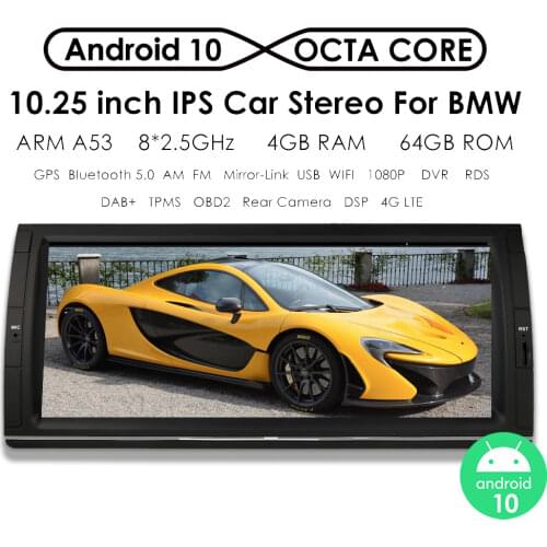 Car Auto Radio GPS Navi For Bmw 5 E53 E39 X5 M5 E38 Android 10 Video Stereo Multimedia Player DSP BT RDS USB 4G 64G WIFI Canbus