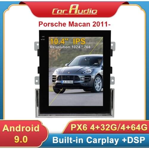10.4'' Tesla Android 9.0 Car Multimedia player for Porsche MACAN 2011- PX6 64GB Radio Stereo Wifi Bluetooth Car GPS Navigation
