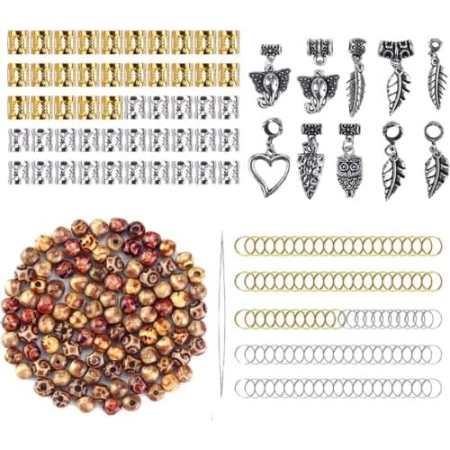 Hair Brading Beads Dreadlocks Rings Clips Accessory Tibetan Style Weave Hair Jewelry Decoration Medieval Braid Hair