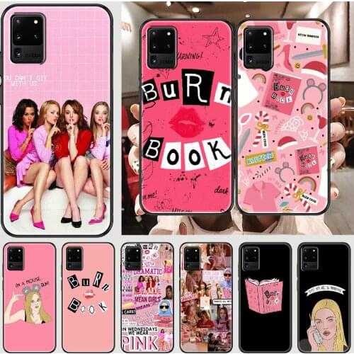 Burn Book Mean Girls Phone case For Samsung Galaxy Note 4 8 9 10 20 S8 S9 S10 S10E S20 Plus UITRA Ultra black fashion