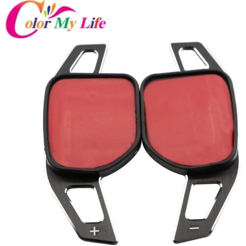 Color My Life Car Steering Wheel Paddle Extension Shifters Shift Sticker for AUDI A3 S3 A4 S4 B8 A5 S5 A6 S6 A8 R8 Q5 Q7 RS6 A1