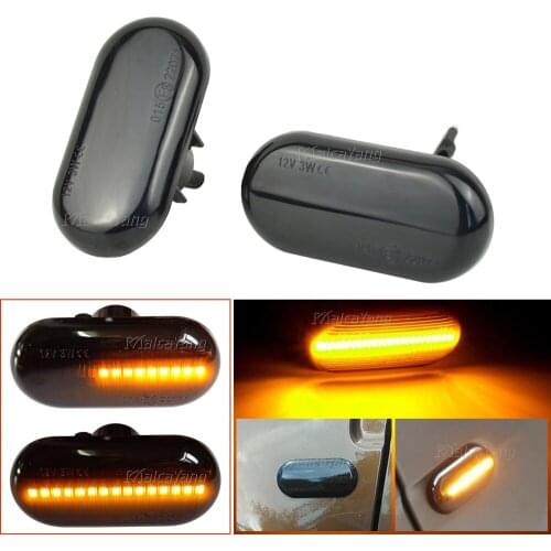 For Dacia Duster Dokker Lodgy Renault Megane Clio 1 Nissan Opel Smart Fortwo 453 Side Maker Car LED Dynamic Turn Signal Light