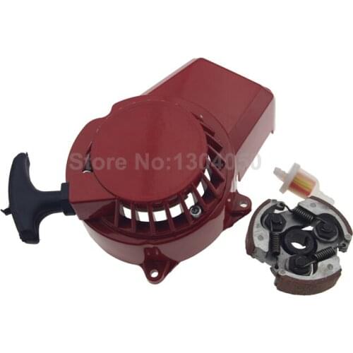 2-Stroke Clutch Pad With Alloy Pull Start Starter Gas Fuel Filters For 43cc 47cc 49cc ATV QUAD Bike Dirt Pocket Scooter