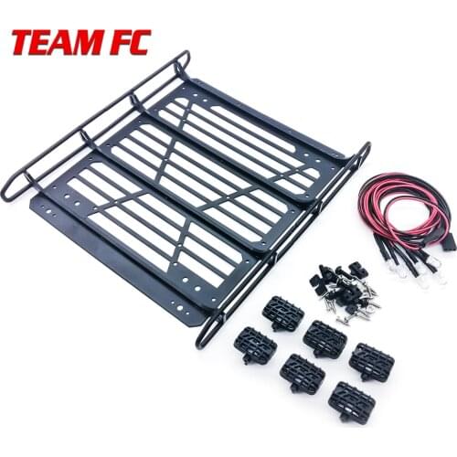 TRAXXAS TRX-6 G63 TRX-4 G500 TRX4 4x4 TRX6 6x6 metal luggage rack with ceiling light Decoration strip for 1/10 climbing car