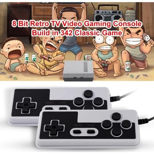 Mini Retro TV Video Game Console Game Player for Nes 8 Bit Games with 342 Classic Games RCA Out 2 Wired Controllers Gift for Kid