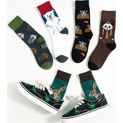 Mens and Womens Animal Cartoon Pattern Socks NEW Trend, Personality, Ventilation and Friction Proof High Quality Leisure Socks
