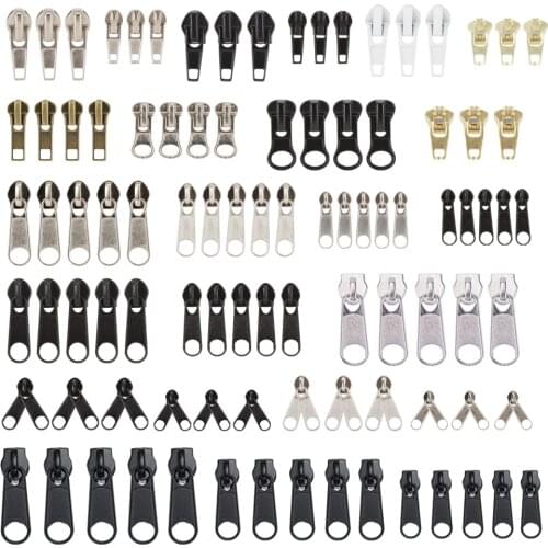 Zipper Repair Kit Sewing Jacket Zipper Slider Install Plier Metal Lock Zipper Pull Replacement Head Garment Accessories Tools