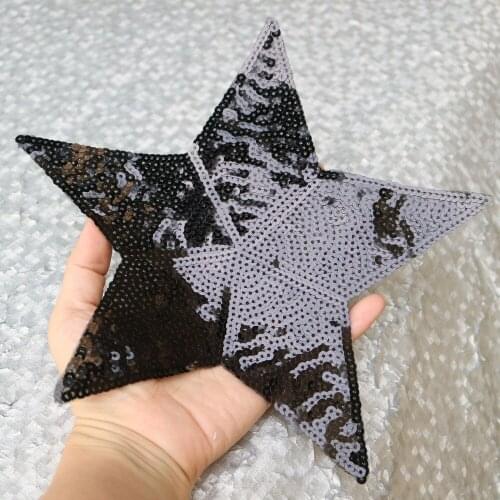 DIY sequin star patches for clothing fashion sew on parch stars Embroidery applique patch ropa clothing accessories
