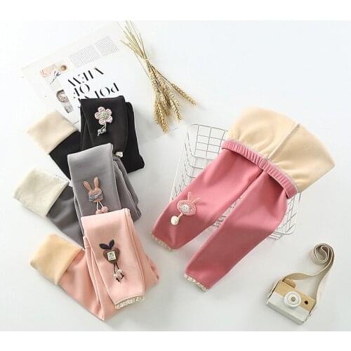 New Childrens Warm Pants For Boys And Girls Plus Velvet Thickening Inner Wear One-piece Thermal Pants WT119