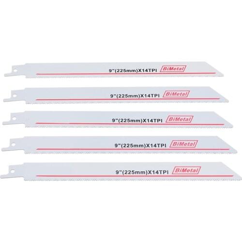 5pcs S1122HF 9 inch 225mm Saw Blades Electric Reciprocating Sabre Wood Metal Saw Blades Fine Cut Power Saw Tool Parts