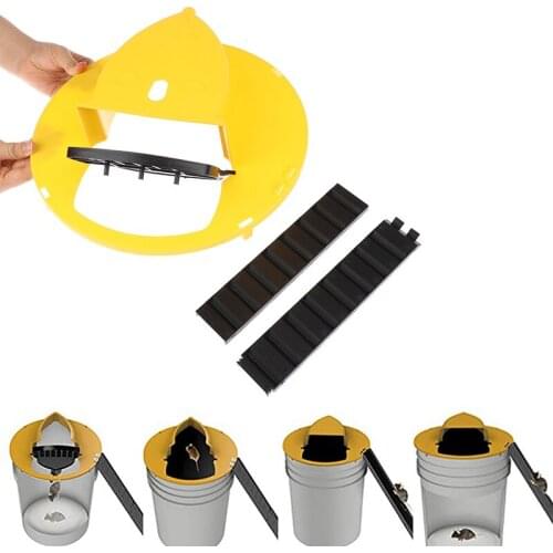Simple Flip N Slide Bucket Lid Mouse Trap Humane Or Lethal Trap Door Style Reusable Plastic Smart Mouse Trap Door StyleMulti