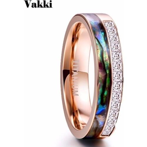 Luxury 6mm High Polished Colorful Shell Unisex Tungsten Steel Ring Crystal Rose Gold Men Love Wedding Stainless Ring New Style