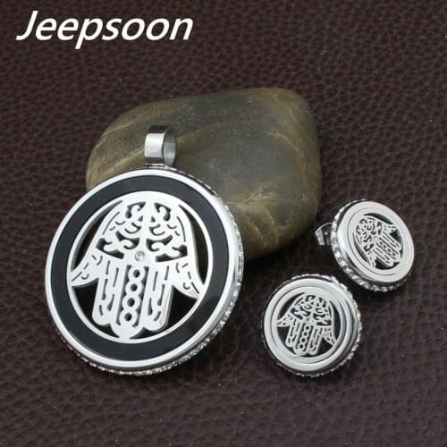 NEW Silver color Hand Fashion Stainless Steel Jewelry Pendant Earrings Sets For Women SBJFGZCE