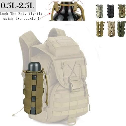 Tactical Water Bottle Pouch Military System Kettle Bag Outdoor Travel Kettle Bag With Molle System