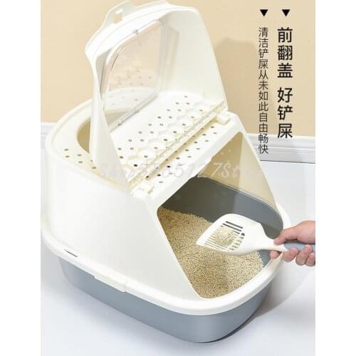Cat Litter Basin Fully Closed Deodorization Extra Large Anti Splashing Excrement Basin Deodorization Top In Cat Toilet Cat Produ