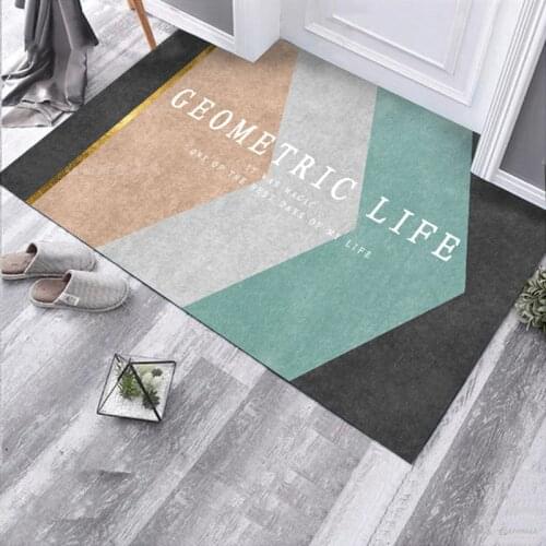 Custom Size Entrance Doormats Absorption Door Mats Anti-slip Velvet Carpet Modern Kitchen Rugs For Bathroom Bedroom Hallway