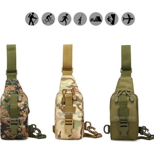 Military Tactical Chest Bag Sling Crossbody Molle Bags Camouflage Outdoor Sport Camping Travel Hiking Hunting Backpack