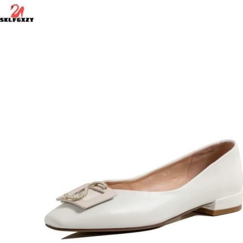 SKLFGXZY New Summer Style Black Beige Genuine Leather Women Shoes Cowhide Party Wedding Shoes