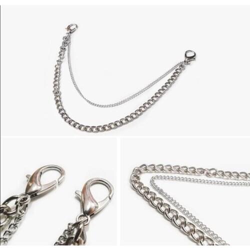 1 Pcs Double Head Shrimp Buckle Trousers Chain Tide Pants Hanging Decoration Hardware Jeans Leather Accessories Waist Ornaments