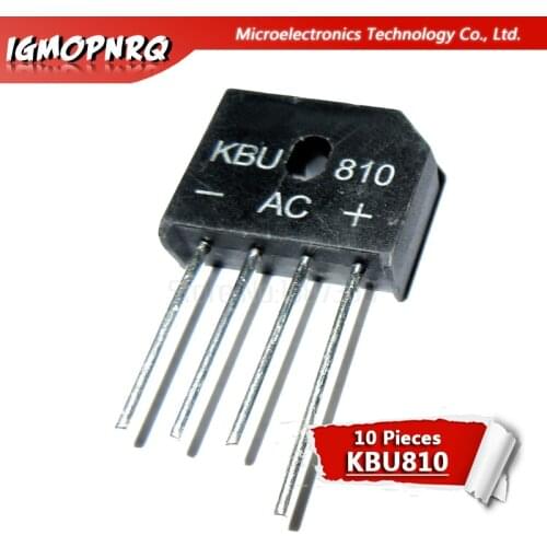 10pcs KBU810 KBU-810 8A 1000V diode bridge rectifier new original