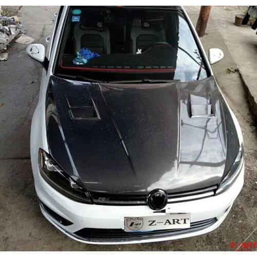 2014-2020 Z-ART for Golf 7 Carbon fiber engine hood for Golf 7.5 carbon fiber engine bonnet for golf 7 carbon fiber engine lid