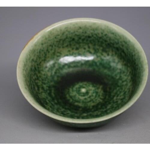 #3Antique QingDynasty porcelain bowl,Beauty drunk kiln green ,hand-painted crafts,Decorations Collection&Adornment,Free shipping