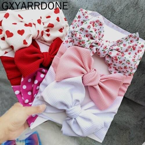 3Pcs/Set Cute Print Baby Girl Headband Elastic Princess Bows Newborn Headbands Hair Band For Girls Kids Turban Hair Accessories