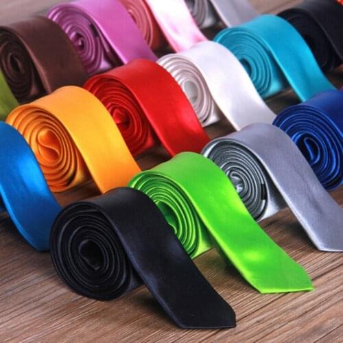 35 Colors New Mens Stylish 5cm Skinny Solid Color Neck Tie Necktie You Pick Colors Gravata Corbata Fashion