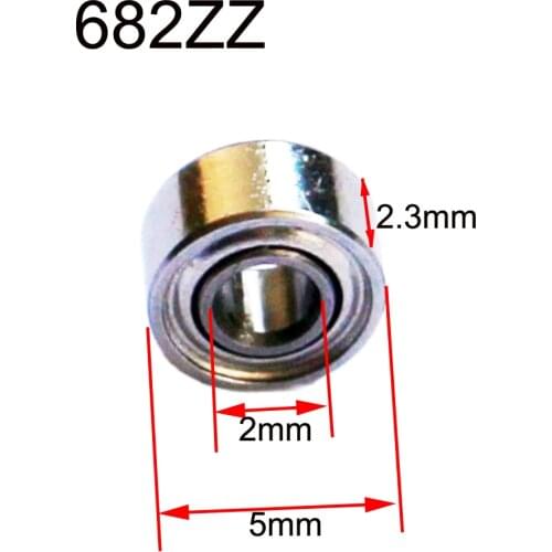 682ZZ UL20CHH L-520ZZ W682ZZA 2X5X2.3 metric miniature deep groove ball bearing for 2mm shaft