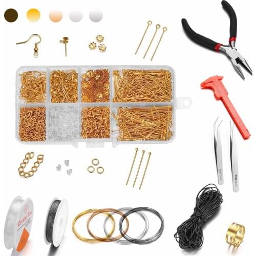 800pcs/lot Jewelry Making Kits Ear Hook Jump Rings Earring Hook clasp Pins Repair Tools for DIY Jewelry Making Findings Set
