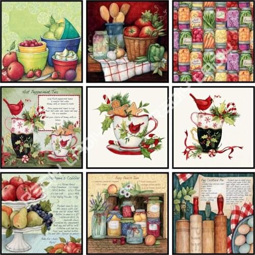 Diamond Embroidery Still Life Fruits Diamond Painting Beadwork Full Square/Round Diamond Mosaic Pictures With Rhinestones Craft