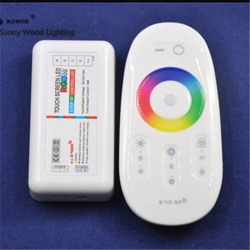 Free shipping led RGB strip ,RGBW strip controller with 2.4g touch reaction remoter ,RF controller for 12-24vdc strip