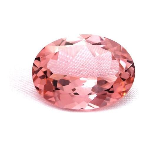 Morganite beads for jewelry making women oval shape faceted created gemstone loose stones diy pink gems stone AAA quality bright