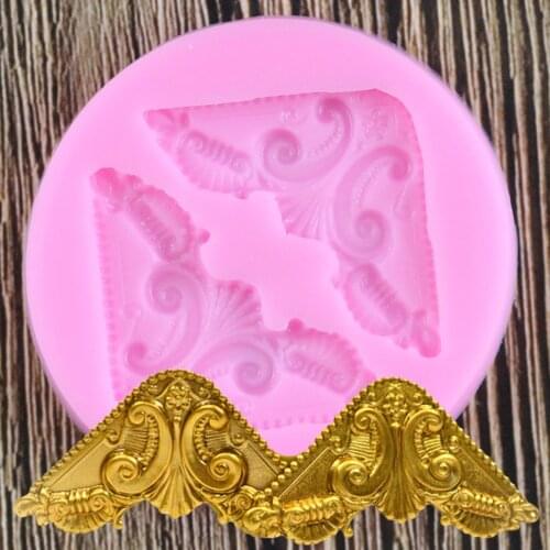 European Relief Silicone Mold Fondant Cake Decorating Tools Chocolate Gumpaste Molds Kitchen Baking Tools Cake Border Moulds