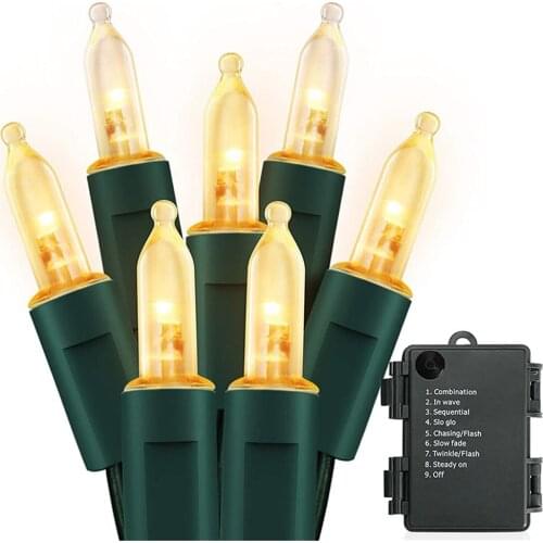 5M 50Leds Battery Box Light String Waterproof Outdoor Christmas Lights Holiday Garland For Wedding Party Xmas Decoration