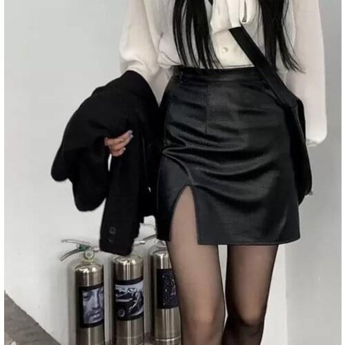 Houzhou Women's Leather Skirts