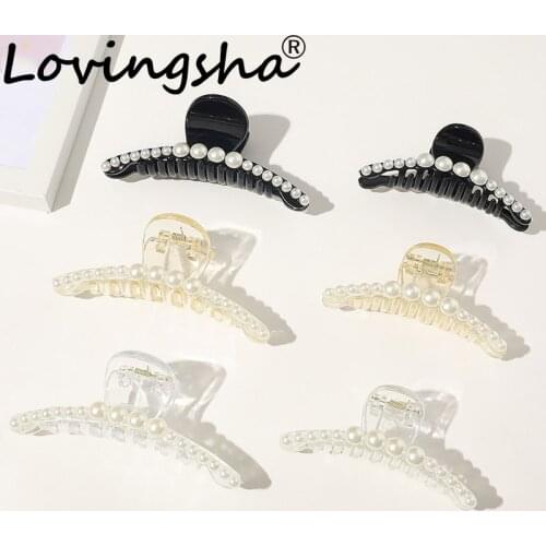 LOVINGSHA Girl Hair Accessories Kid Hair Claws Solid Hair Crab Clamps Ponytail Hair Children Holder Rope FC226