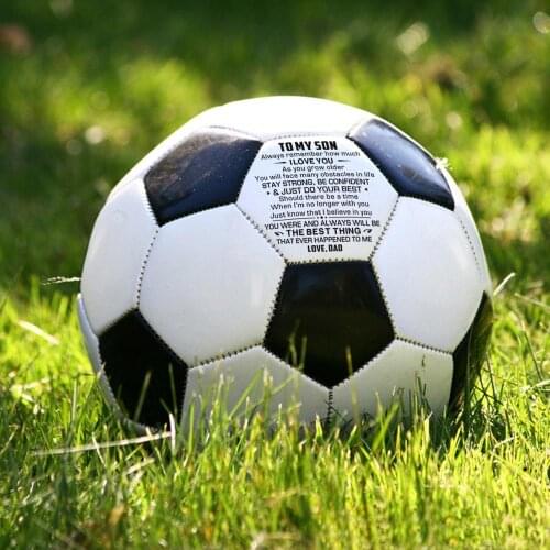 Best gifts for your beloved Son! Dad to Son gifts Soft Touch FootballPU Leather Match Training Football Adult Kids Beach