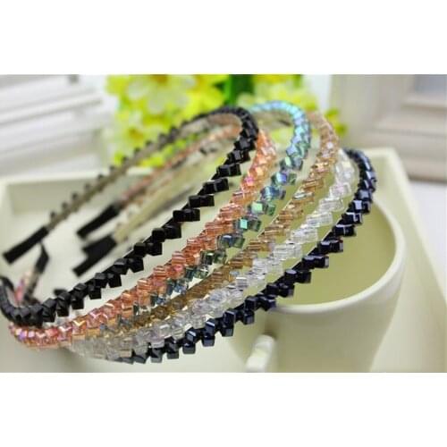 Fashion Girls Shiny Luxury Rhinestone Hair Band High Quality Diamond Hair Hoop Accessories for Women Crystal Headbands