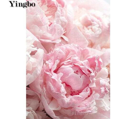 Pink flower peony Diamond Painting Diamond Embroidery 5D diy Cross Stitch kit Diamond Mosaic Needlework Full Square drill Decor