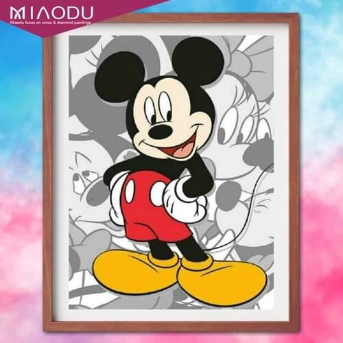 Disney 5D Diamond Painting Kit for Adults Round Drill Diamond Mosaic Art DIY Diamond Embroidery Mickey Minnie Mouse Home Decor
