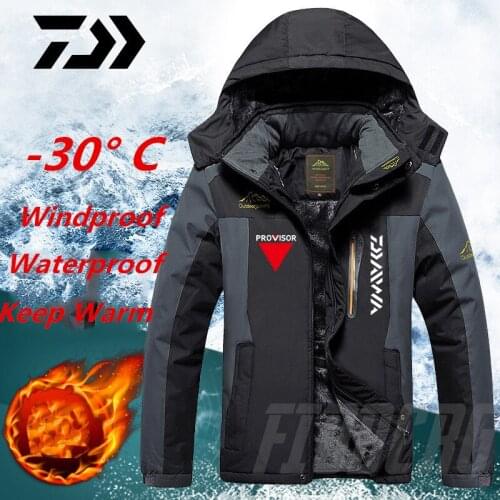 New Jackets DAIWA Fishing Clothing Winter Autumn Waterproof Warm Fishing Jackets Men Fleece Thick Outdoor Fishing Shirts M-9XL