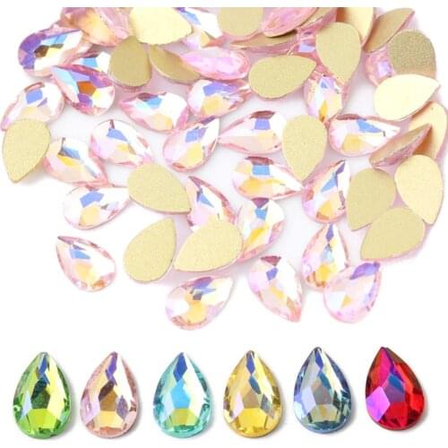 New Color Crystal AB Nail Rhinestones Crystal Gems AB Strass Stones Diamond Nail Art Decorations Manicure Tools