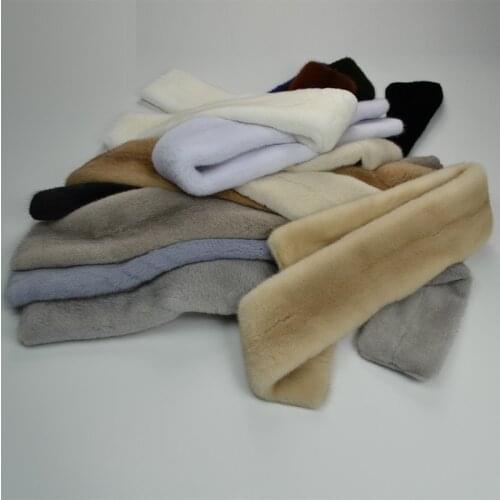 New lady winter fashion double faced mink fur scarf natural mink fur muffler thick warm fur collar