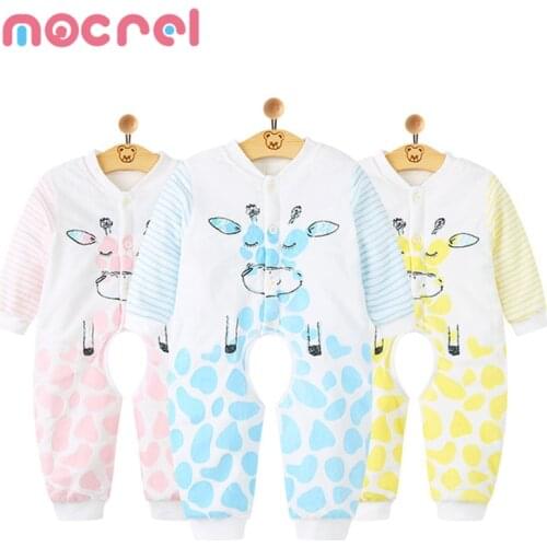 Newborn Baby Boy Clothes Warm Baby Rompers Suit Cotton Cotton-Padded Clothes Climb Full Clothes Thickening Ha Clothes-Pin Cotton