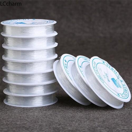 Wholesale 10Roll Clear Nylon Beading Elastic Stretch Beading Wire Cord Thread Jewelry Bracelet Findings 0.4-1mm
