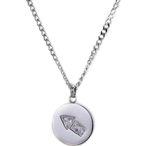 Zircon Necklace For Women 2021 Stainless Steel Jewelry Womens Neck Chain Necklace Charms Fashion Jewelry Free Shipping