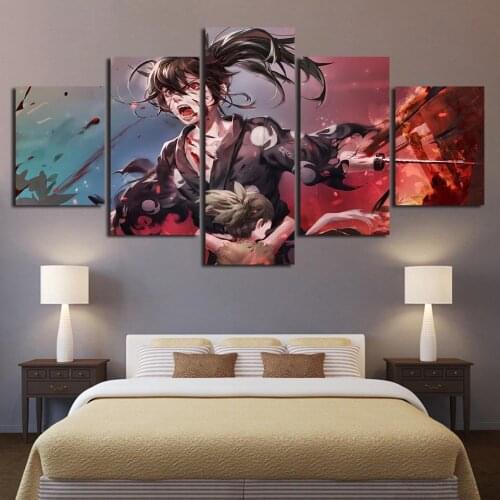 Full Round Drill Cross Stitch Home Decor Diamond Picture Anime Embroidery 5 Pcs Painting Hyakkimaru Gift Handmade Wall Sticker