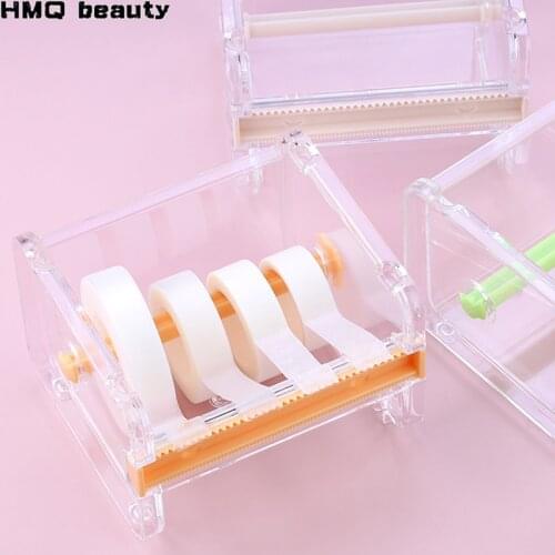 Portable Transparent Acrylic Tape Cutter Easy to cut off Micropore Paper Medical Tape Split Grafting Eyelash Tool
